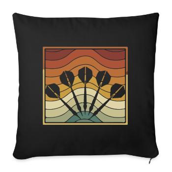Dart Darts - Sofa pillowcase 17,3'' x 17,3'' (45 x 45 cm) - black - Front