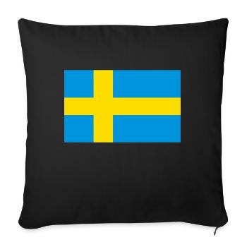 Sweden - Sofa pillowcase 17,3'' x 17,3'' (45 x 45 cm) - black - Front