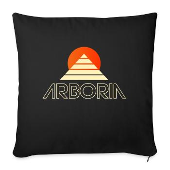 Beyond the Black Rainbow: Arboria Logo - Sofa pillowcase 17,3'' x 17,3'' (45 x 45 cm) - black - Front