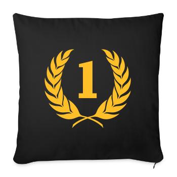 Victoire (vectoriel) - Housse de coussin décorative 45 x 45 cm - noir - Devant