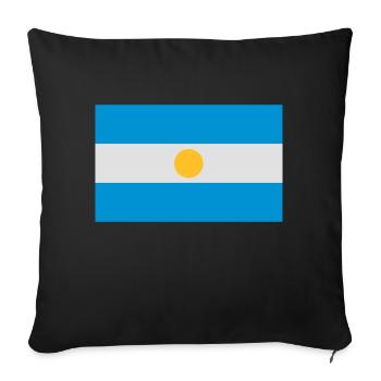 Drapeau national de l Argentine - Housse de coussin décorative 45 x 45 cm - noir - Devant