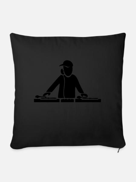 DJ - Sofa pillowcase 17,3'' x 17,3'' (45 x 45 cm) - black