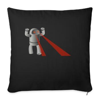 Roboter - Sofakissenbezug 45 x 45 cm - Schwarz - Vorne