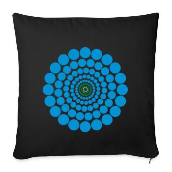 Circle Pattern Art Abstract Magical Gift Cool - Sofa pillowcase 17,3'' x 17,3'' (45 x 45 cm) - black - Front