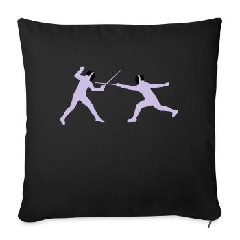 fechter_2c - Sofa pillowcase 17,3'' x 17,3'' (45 x 45 cm) - black - Front