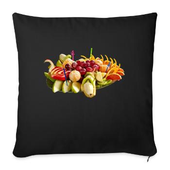 Delicious fruit - Sofa pillowcase 17,3'' x 17,3'' (45 x 45 cm) - black - Front