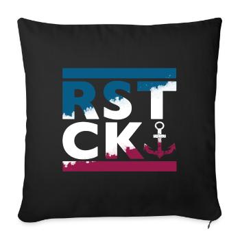 Rostock anchor - Sofa pillowcase 17,3'' x 17,3'' (45 x 45 cm) - black - Front