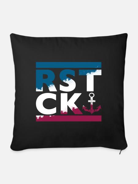 Hansestadt Rostock Anker - Sofakissenbezug 45 x 45 cm - Schwarz