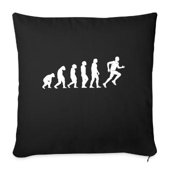 Running evolution - Sofa pillowcase 17,3'' x 17,3'' (45 x 45 cm) - black - Front