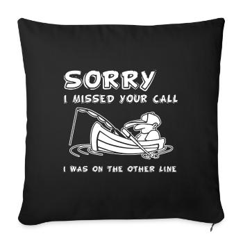 Chemise d'amant de pêche - Housse de coussin décorative 45 x 45 cm - noir - Devant