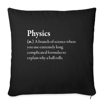 Physik - Sofakissenbezug 45 x 45 cm - Schwarz - Vorne