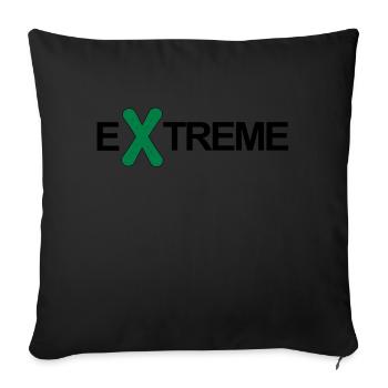 SNOWBOARD, snowboard extrême, hiver, neige - Housse de coussin décorative 45 x 45 cm - noir - Devant