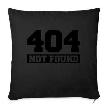 404_not_found_t1 - Housse de coussin décorative 45 x 45 cm - noir - Devant