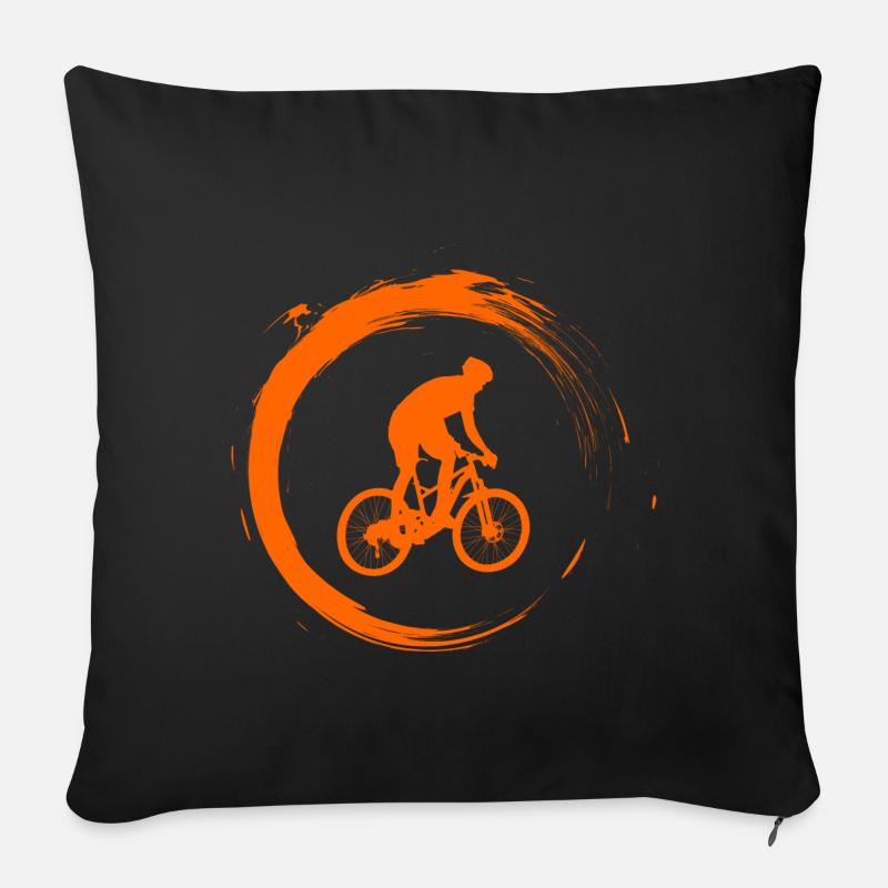 Mountainbike - Sofakissenbezug 45 x 45 cm - Schwarz