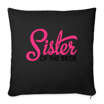 bride - Sofa pillowcase 17,3'' x 17,3'' (45 x 45 cm) - black - Front