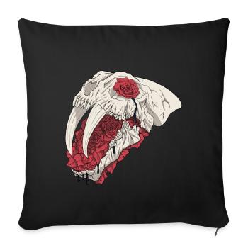 Death By Beauty - Saber Tooth - Sofakissenbezug 45 x 45 cm - Schwarz - Vorne