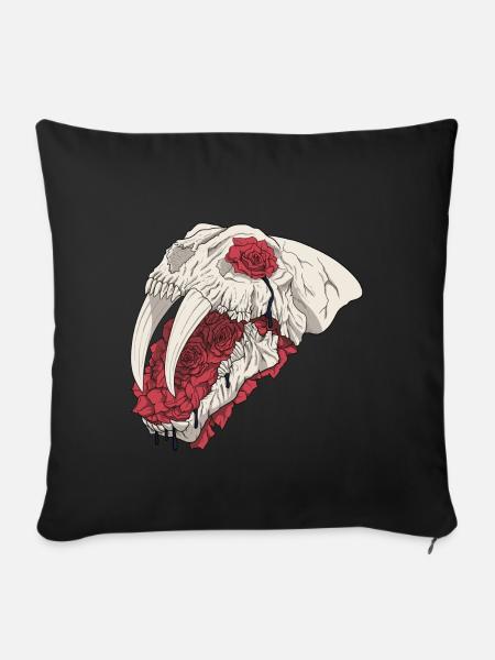 Death By Beauty - Saber Tooth - Sofa pillowcase 17,3'' x 17,3'' (45 x 45 cm) - black