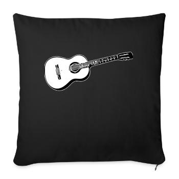 guitar - Sofa pillowcase 17,3'' x 17,3'' (45 x 45 cm) - black - Front