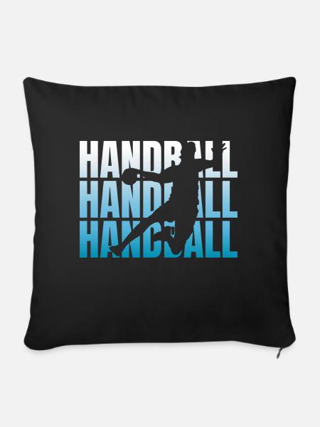 Handball Handball Handball - Sofakissenbezug 45 x 45 cm - Schwarz