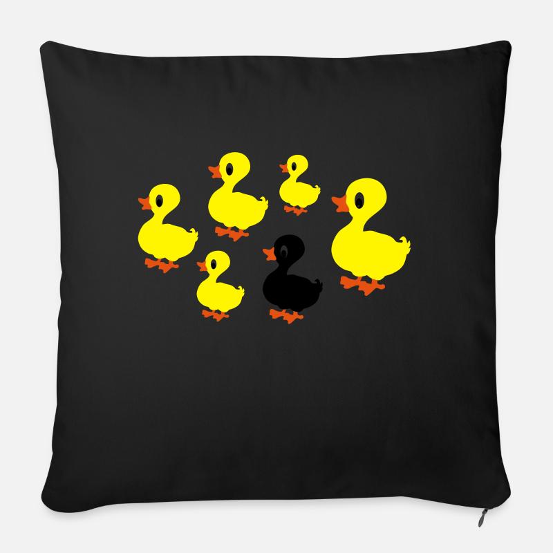 enten - Sofakissenbezug 45 x 45 cm - Schwarz