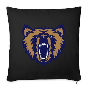 Bärengesicht Club Logo - Sofakissenbezug 45 x 45 cm - Schwarz - Vorne