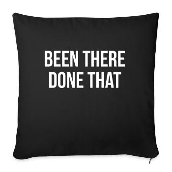 Been there done that - Sofa pillowcase 17,3'' x 17,3'' (45 x 45 cm) - black - Front