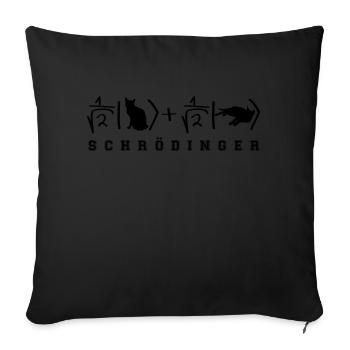 Schrödinger Katze - Sofakissenbezug 45 x 45 cm - Schwarz - Vorne