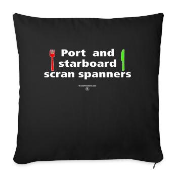 Scran spanners - Sofa pillowcase 17,3'' x 17,3'' (45 x 45 cm) - black - Front