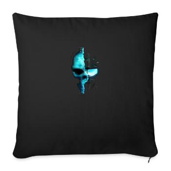 Cyber Skull - Sofa pillowcase 17,3'' x 17,3'' (45 x 45 cm) - black - Front