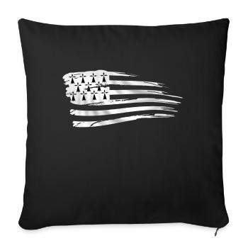 breizh bretagne 08 - Housse de coussin décorative 45 x 45 cm - noir - Devant