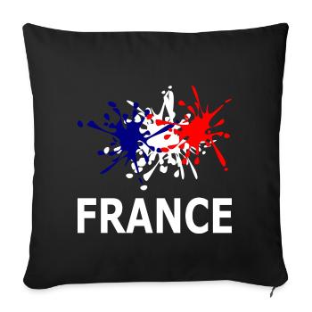 Blue White Red - Fireworks - Sofa pillowcase 17,3'' x 17,3'' (45 x 45 cm) - black - Front