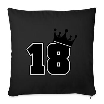 18 - Sofa pillowcase 17,3'' x 17,3'' (45 x 45 cm) - black - Front