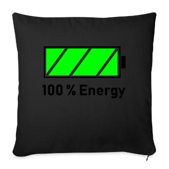 battery - Sofa pillowcase 17,3'' x 17,3'' (45 x 45 cm) - black - Front