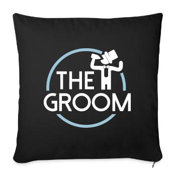 Jeune marié - Housse de coussin décorative 45 x 45 cm - noir - Devant