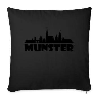 Skyline Münster - Sofakissenbezug 45 x 45 cm - Schwarz - Vorne