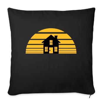 sun evening sunset vacation tomorrow night black d - Sofa pillowcase 17,3'' x 17,3'' (45 x 45 cm) - black - Front