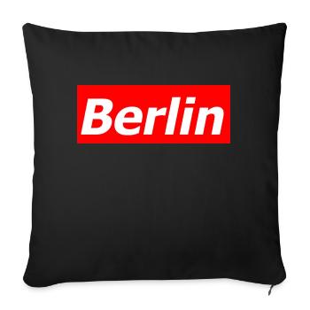 Berlin - Sofa pillowcase 17,3'' x 17,3'' (45 x 45 cm) - black - Front