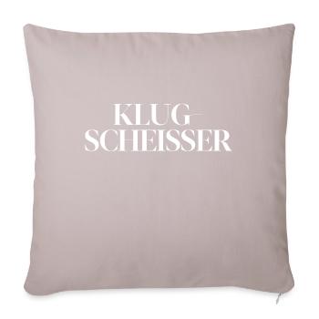 Klugscheisser - Sofakissenbezug 45 x 45 cm - helles Taupe - Vorne