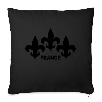 Fleurs de Lys - Housse de coussin décorative 45 x 45 cm - noir - Devant