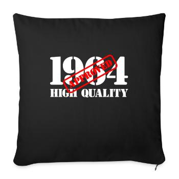 1964 / Geburtstag / Geburtstag 1964 / Qualität - Sofakissenbezug 45 x 45 cm - Schwarz - Vorne
