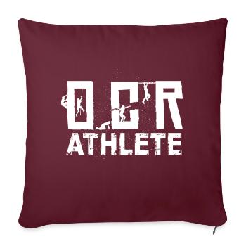 OCR Athlete Obstacle Course Racing - Sofa pillowcase 17,3'' x 17,3'' (45 x 45 cm) - burgundy - Front
