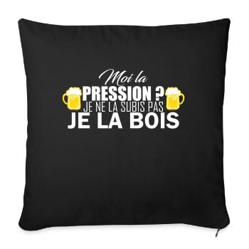 moi la pression - Sofakissenbezug 45 x 45 cm - Schwarz - Vorne