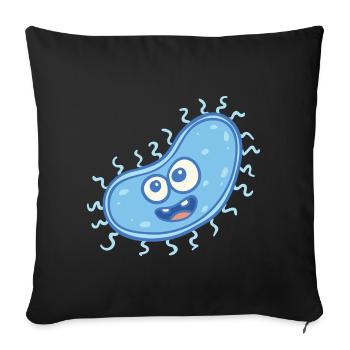 MICROBIOLOGISTE: Bactérie douce - Housse de coussin décorative 45 x 45 cm - noir - Devant