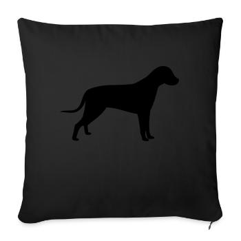 conception d'impression de silhouette de chien - Housse de coussin décorative 45 x 45 cm - noir - Devant