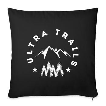 Ultra Trails - Housse de coussin décorative 45 x 45 cm - noir - Devant