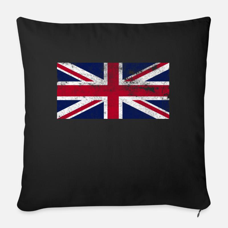 Union Jack Retro - Sofakissenbezug 45 x 45 cm - Schwarz