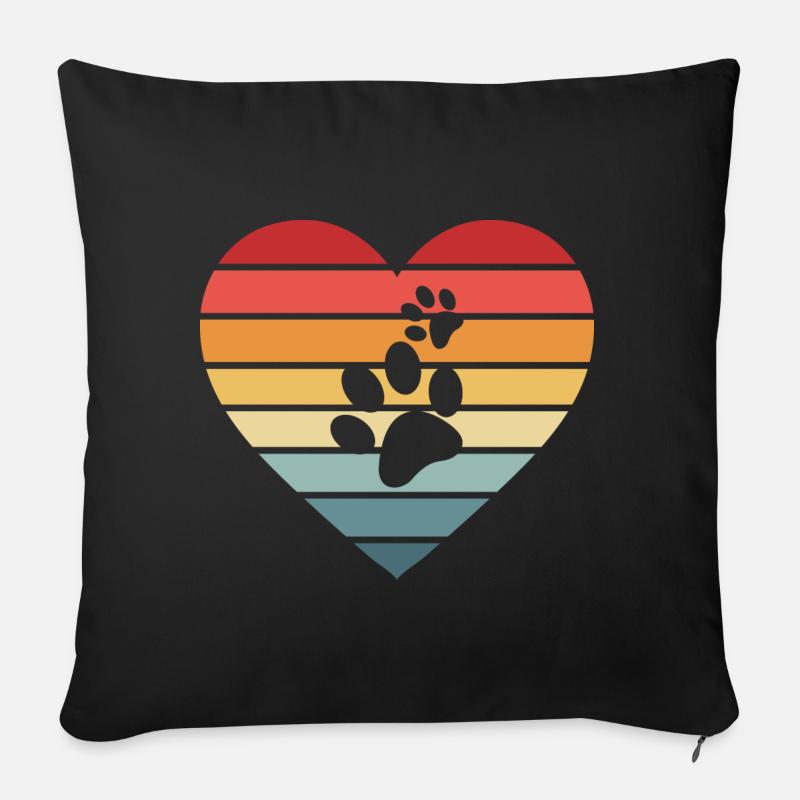 Hund Hunde - Sofakissenbezug 45 x 45 cm - Schwarz