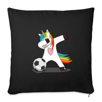 Unicorn soccer unicorn magical gate child - Sofa pillowcase 17,3'' x 17,3'' (45 x 45 cm) - black - Front