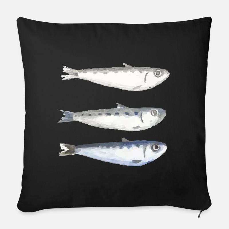 Sardine - Sofakissenbezug 45 x 45 cm - Schwarz