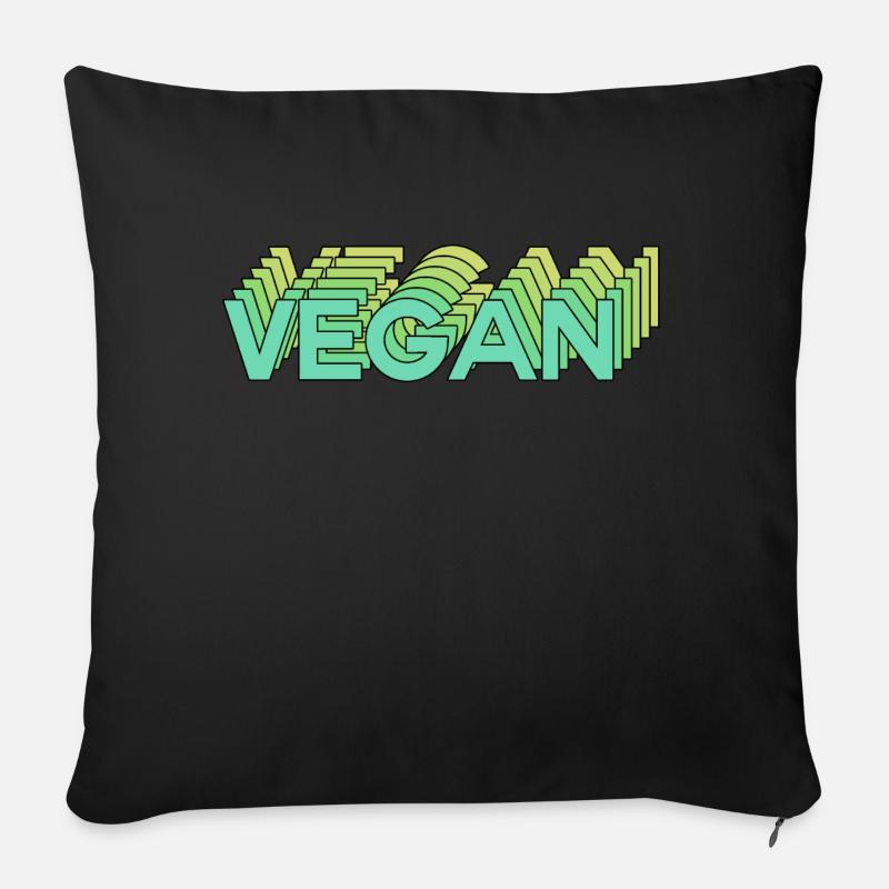Vegan - Sofakissenbezug 45 x 45 cm - Schwarz